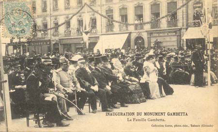 Inauguration du monument Gambetta