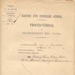 Procs-verbal des lections dans le canton de Nrac, 8 oct. 1871 - Agrandir l'image