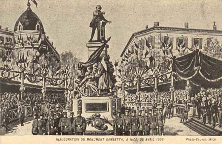 Voyage du prsident Fallires - Alpes-Maritimes - inauguration du monument Gambetta  Nice (127 J 279)