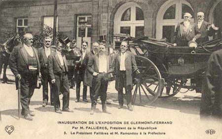 Voyage du prsident Fallires - Clermont-Ferrand - A la prfecture (127 J 319)