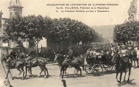 Voyage du prsident Fallires - Clermont-Ferrand - Le cortge prsidentiel (127 J 322)