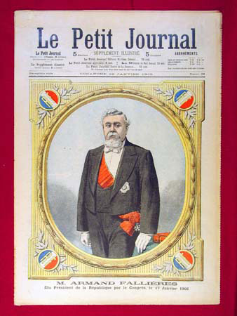 Portrait du nouveau prsident de la Rpublique, supplment du Petit Journal du 28 fv. 1906 (1 J 944/2)