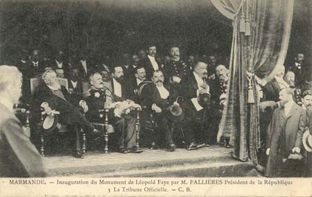 Visite du prsident Fallires en Lot-et-Garonne en 1909 - Marmande, la tribune officielle  Longchamps (127 J 634)