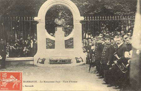 Visite du prsidFallires en Lot-et-Garonne en 1909 - Marmandeande, le monument Lopold Faye (127 J 641)