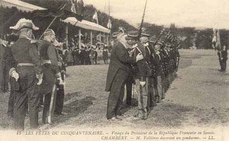 Voyages en France -  Savoie, 1910 - Le prsident Fallires  Chambry (127 J 355)