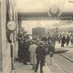 Visite du prsident Fallires  Allemans du Dropt - dpart de la gare de Mzin (127 J 663)  - Agrandir l'image