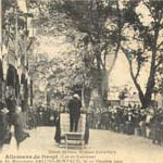 Visite du prsident Fallires  Allemans du Dropt - Discours inauguration du monument Deluns-Montaud  - Agrandir l'image