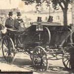 Visite du prsident Fallires en Lot-et-Garonne en 1907 - Marmande, le prsident en voiture (127 J 623)  - Agrandir l'image