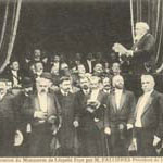 Visite du prsident Fallires en Lot-et-Garonne en 1909 - Marmande, le prsident prononant son discours (127 J 632)  - Agrandir l'image