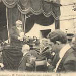 Visite du prsident Fallires en Lot-et-Garonne en 1909 - Marmande, le prsident rpondant aux discours (127 J 627)  - Agrandir l'image