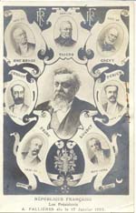 RÉPUBLIQUE FRANÇAISE Les présidents A. FALLIÈRES élu le 17 Janvier 1903 - Agrandir l'image