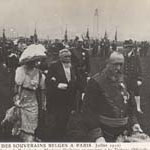 Rceptions de souverains - le roi des Belges en 1910 - le prsident Fallires et la reine (127 J 412)  - Agrandir l'image