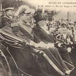 Rceptions de souverains - le roi des Belges en 1910 - le prsident Fallires et le roi en voiture (127 J 420)  - Agrandir l'image