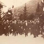 Voyages en France -  Savoie, 1910 - Le prsident Fallires arrive  Pont-de-la-Caille (127 J 360)  - Agrandir l'image