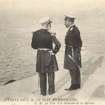 Rceptions de souverains -  le tsar de Russie, 1909 - Le tsar et le ministre de la marine (127 J 450) - Agrandir l'image