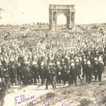 Voyages  l'tranger - Tunisie, 1911 - Le prsident Fallires visitant les ruines romaines (127 J 480)  - Agrandir l'image