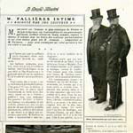 Vie quotidienne  l'Elyse - Fallires intime, La Dpche du 21 fvrier 1906 (127 J 801)  - Agrandir l'image