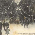 Voyages en Lot-et-Garonne - Villeneuve-sur-Lot, 1907 - La dcoration du boulevard Bernard-Palissy (127 J 648)  - Agrandir l'image